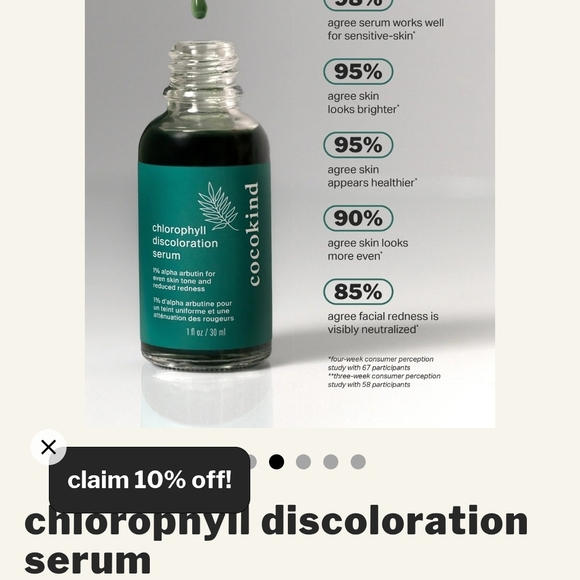 Cocokind Chlorophyll Discoloration Serum - Green Pack - Picture 3 of 4